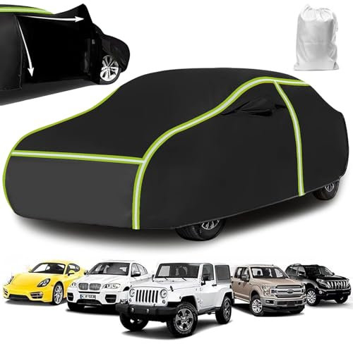 Wetterfeste Autoabdeckung für Jeep Wrangler (2007-2017), Vollgarage Abdeckplane Regen Sonne Staub Schutz Schneefest