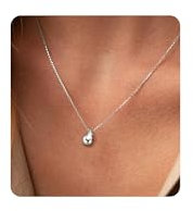 Dochais Collana Oro Argento Donna, Collana a Goccia Vero Oro/Oro Bianco 14K, Collana da Regalo per le Donne e le Ragazze, Schmuck Regalo di Natale, 40-45cm