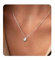 Dochais Kette Gold Silber Damen, 14K Gold/Weißgold Vergoldete Halskette Tropfen Anhänger Waterdrop Necklace Frauen Mädchen Schmuck Geschenk Weihnachten, 40-45cm Kette