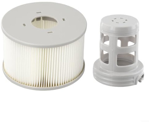 Sandyseptember Ersatz-Filterkartusche + Filterbasis-Adapter, passend für MSpa alle Whirlpools, Filterkartuschenpumpen-Ersatz (1 x Filterkartusche + 1 x Filterbasis)