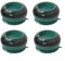 Set di 4 piedini in gomma antivibrazione per lavatrici, asciugatrici e soluzione di supporto antiscivolo più affidabile (verde)