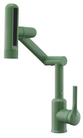 EGSO Wasserhahn Küche, Küchenarmatur 6 Strahlarten, 360° Schwenkbar Küchenarmaturen Universeller rotierender Roboterarm, Spültischarmatur (Armatur Küche grün)