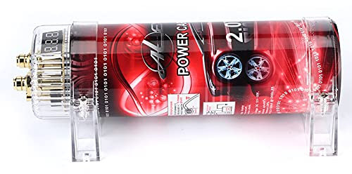 Yosoo Health Gear Condensateur Audio Automobile, Condensateur D'amplificateur Audio 2,0 Voiture LED de Tension LED 10‑16V DC Affichage de Tension Auto Modifiée