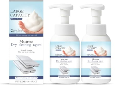 Mattress Fabric Multifunctional Cleaner - 300Ml Gelbe Flecken Entferner für Stoffe | Matratzenreiniger Spray für Matratze | Reiniger für Haus/Auto/Hotel Sofa Teppich Polster - 2 Stück