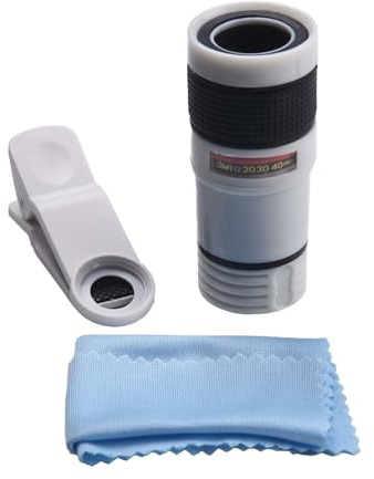 Helilyco Professional Phone Camera Lens Kit with Macro, Wide Angle, Telephoto and Fish Eye Lenses Smartphones, Clip-On Mount, Compatible with for iPhone and