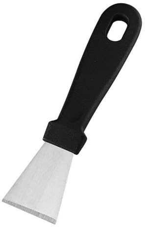 Generic Spatule de Nettoyage de Cuisine Efficace et Durable en Acier Inoxydable, pour Dégivrer le Congélateur, Réfrigérateur, Grattoir à Glace, Usage Domestique (Noir moyen (pelle droite) 20g / 0,7oz)