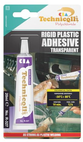 2x STRONG CLEAR ADHESIVE GLUE FOR HARD PLASTIC ABS TR EVA PERSPEX ACRYLIC GLASS NEW