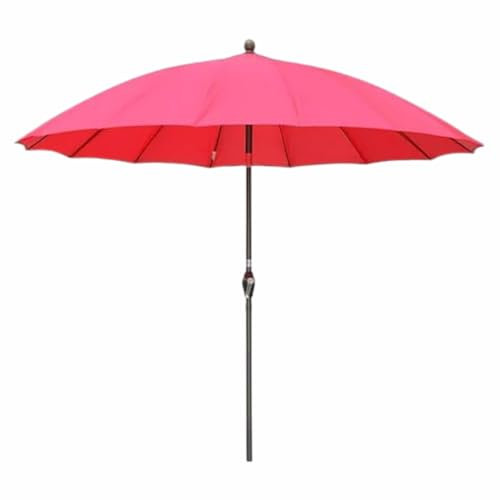 Garden Mile® - Sombrilla de jardín de 2 m de color para cóctel, parasol de acero con recubrimiento de polvo para muebles de jardín, sombrilla con función de ventilación e inclinación