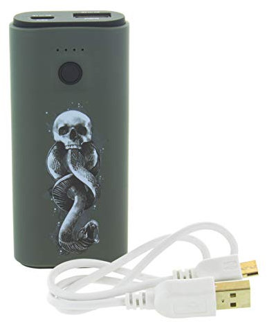 Harry Potter Death Eater Power Bank | Cargador portátil ultrarresistente de 5200 mAh | Entrada y Salida USB para la mayoría de Dispositivos Inteligentes