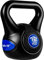 MOVIT Kettlebell STYLISH BLACK, Kugelhantel mit Bodenschonender Kunststoffhülle, 2 bis 20 kg, Schadstoffgeprüft, 12 kg Dunkelblau