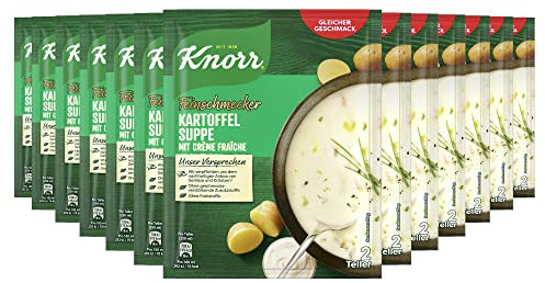 Knorr Feinschmecker Kartoffelsuppe mit Crème fraîche leckere Gemüsesuppe mit nachhaltig angebautem Gemüse 13 x 2 Teller