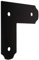 National Hardware N800-014 Decorative L Strap Outdoor Reinforcement Hardware Accents Brackets and Bracers for Pergolas Gazebos Garden Arches and Raised Garden Beds, 3 X 8 1/4 X 8 1/4, Hartley, Black
