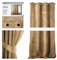 AmeliaHome Set Vorhang H 270 x B 140 cm mit Raffhalter 54 x 10 cm Velvet Optik Senfgelb 1 St. Ösenschal Samt Halbverdunkelungsvorhang Fensterdekoration Dekoschal Dekorvorhang