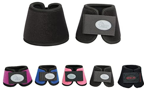 NETPROSHOP 1 Paar Hufglocken Neopren Springglocken für die Kleinsten Mini Shetty und Shetty, Groesse:Mini Shetty, Farbe:Schwarz