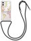 kwmobile Crossbody Case Compatible with Apple iPhone 12 mini Case Strap - Travel Black/Multicolor/Transparent