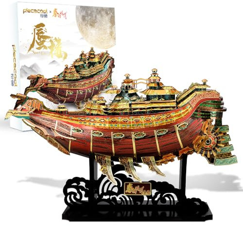 Piececool 3D Puzzle Metall Piratenschiff Mirage, 3D Metall Puzzle Segelboot Schiffsset, Modell Schiffs für 340 Edelstahl, Extra Groß, Geburtstagsgeschenk, Modellbausatz Erwachsene, 360 Teile