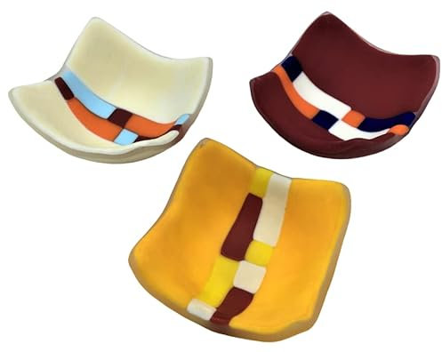 Tris - Copa Petalo de 3 colores de cristal de Murano fabricado en Italia