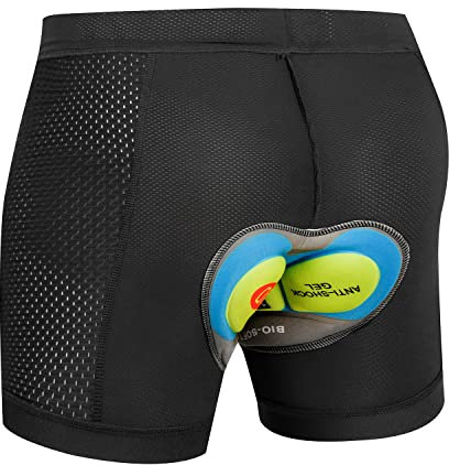 JEPOZRA Radunterhose Herren Gepolstert Fahrradunterhose Radlerunterhose mit Sitzpolster MTB Unterhose Herren Fahrrad Unterwäsche (XXL, Grün-pro)