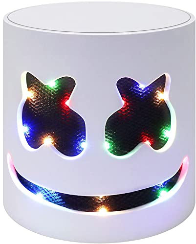 XIDIAK LED Light Up Flashing Mask Helmet for DJ Music Festival - Halloween Costume Props Full Head Cosplay with Flashing Style