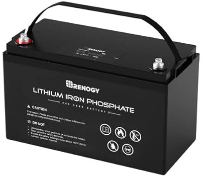 Renogy 24V 50Ah LiFePo4 Lithium Batterie Smart BMS 3500 Zyklen für RV, Wohnmobil und Camper