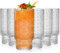 AVLA Tom Collins – Lot de 6 verres à boire vintage romantiques de 355 ml – Verres à cocktail fins et à eau pour mojito, jus, bière, soda