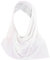 Glitzer, muslimischer Turban, Hijab-Kappe, langer Hejab einteiliger islamischer Kopfschal, Schal für Frauen und Mädchen, Weiß mit silberfarbenem Glitzer, Einheitsgröße