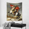 INVIN ART Wandteppich, Wandbehang, Kunst, Heimdekoration, Napoleon überquert die Alpen von Jacques Louis David Kunstdruck, Gemälde für Wohnzimmer, Schlafzimmer, Badezimmer, Wohnheim