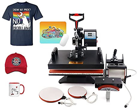 ENPAP PRENSIÓN DE Calor 12x15 Pulgadas 5 en 1 Camisa Prensa MÁQUINA DE Prensa DE Prensa DE 360 Grupos DE ROTACIÓN DE ROTACIÓN DE Transferencia Multifuncional Digital Máquina de Transferencia