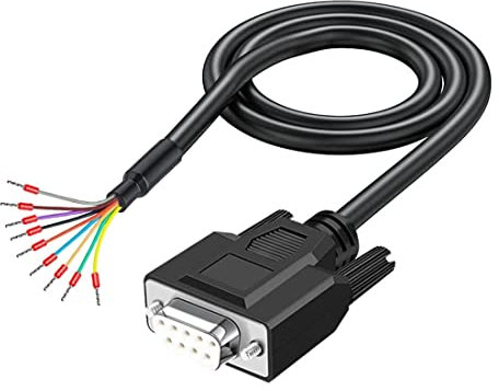 PENGLIN DB9 weiblich RS232 9 Pin serielles Verlängerungskabel, 9-Pin vergoldeter Stecker mit blankem Kabelende