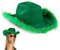 Obelunrp Grüner Cowgirl -Hut, grüner Flauschiger Cowboyhut mit Glitzerfeder, Weitkrempe Western Party Hut mit Verstellbarer Schnur für Cosplay -Hen -Party -Kostüm -Accessoire