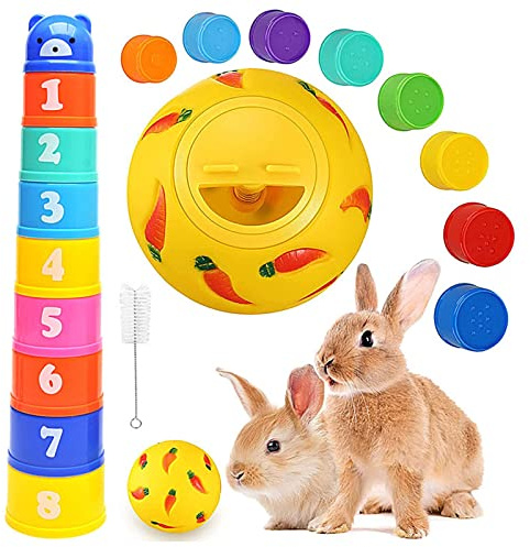 itrimaka gobelets empilables, Tasses Lapin Stack Up Bunnies, Nidification Lapin Portable pour cochons d'In, hérissons et Petits Animaux