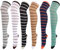 DRESHOW 6 Paar Damen Mädchen Kniestrümpfe Sportsocken Strümpfe Strümpfe Laufsocken Volleyball Cosplay Streifen Strumpf