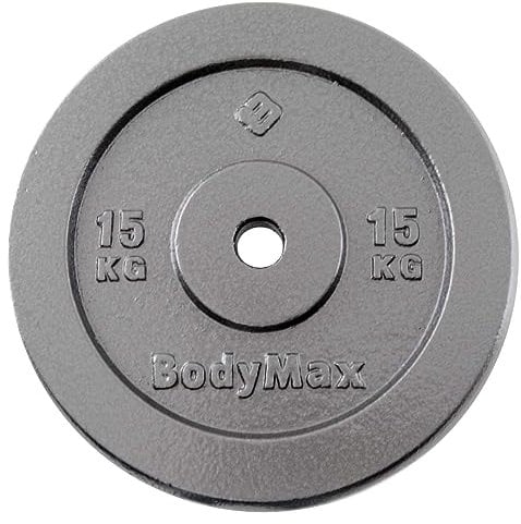 BodyMax Cast Iron 1 Standard Weight Plates – Durable Cast Iron with 1 Hole – Ideal for Home Gyms & Standard (1) Barbells – Sold Individually - 1.25kg - 25kg (5, Kilograms)