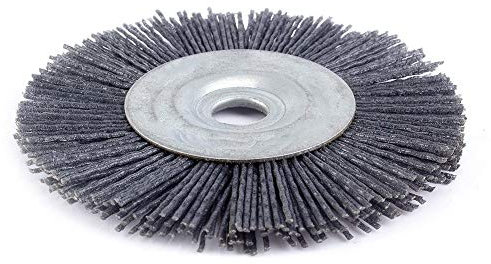 PACUM ScheibenbenbüRste,TopfbüRste Winkelschleifer 90mm 110mm Schleifdrahtschleifen Blume Kopf Schleifmittel Nylon Rad Holzarbeit Polierbürste Bench Mühle for Holzmöbel (Size : 90mm)
