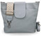 BRISE Umhängetasche Damen Echtes Leder ELLIE Handgemachte Crossbody Bag mit Ledergurt + Optionalen Breiten Gemusterten Riemen 6 Fächer Wasserdichte Schultertasche Made in Italy (Hellblau - 2)