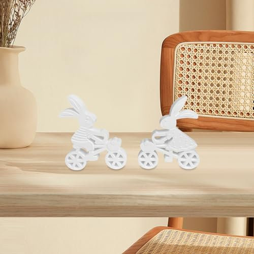 2 Stück Silikonform Ostern Silikonformen Gießformen Silikonform Hase Silikon Gießform Ostern Gips Zum Gießen Gießformen Silikon Giessform Silikon Fahrrad Osterhase Silikonform für Kerzen Seife Gips