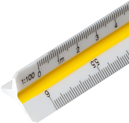 Rosojodg Dreieckiges Kunststoff-Lineal, 30 cm, Spritzguss, Architekten und Ingenieure