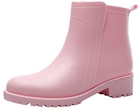 Dasfsagh Stivali Da Acqua Donna Alte Stivali Da Pioggia Medie Molto Comodi Scarpe Gomma Nuovi stili per le donne Stivali Alti Stivali da Acqua Donna Economici, rosa, 37 EU
