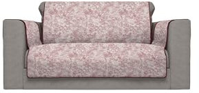 Italian Bed Linen Glamour rutschfeste Sofabezug aus Polyester, Made in Italy, Bordeaux 2 Plätze