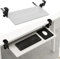 ZHSYXLB Slides Keyboard Tray Under Desk with Handball Rest, Ergonomic Desk Computer Keyboard Stand Tray with C Clamp, No Drilling, Slide-Out Keyboard Drawer for Home or Office