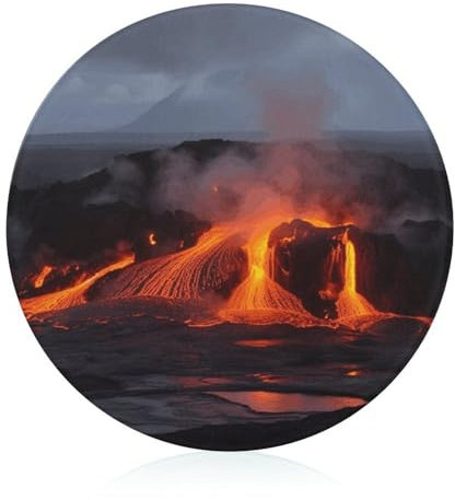 Schneidebrett aus gehärtetem Glas, Kilauea Vulkan-Druck, Glas-Schneidebrett, Reise-Schneidebrett, Gemüse-Schneidebrett
