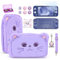 innoAura Étui Switch Lite,Pack d’accessoires 14 en 1 pour Switch Lite avec étui de transport mignon,protecteur d’écran Switch Lite,étui de jeu Switch,bouchons pour les pouces Switch (Chat Violet)