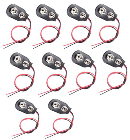 Bornes de batterie 9 V, type I, type T, sélection de type, connexion de batterie 9 V, bloc de batterie 9 V, câble de connexion à clip de batterie pour prise 9 V (bornes de batterie 9 V en forme de I