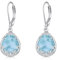 POPLYKE Filigrane Larimar Ohrringe für Frauen Sterling Silber Filigrane Ohrringe Larimar Schmuck Geschenk für Frauen (Larimar)