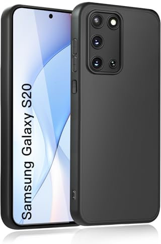 wsiiroon Handyhülle für Samsung Galaxy S20 Hülle, Upgraded Kameraschutz, Stoßfest Kratzfest, Anti-Fingerabdruck, Anti-Rutsch Fallschutz Schutzhülle, Unterstützt kabelloses Laden für S20 Case (Schwarz)