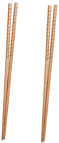 Cabilock 2pares Palillos Largos De Madera Para Freír Cocinar Ollas Calientes Diseño Elegante Resistente