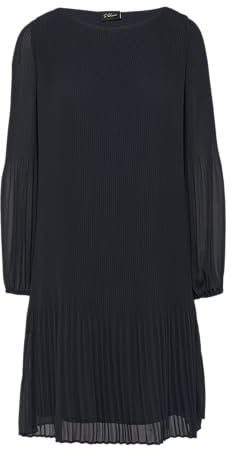 s.Oliver BLACK LABEL Chiffonkleid im Relaxed Fit mit Plissee Navy 42