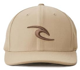 Rip Curl Tepan Flexfit Cap Basecap Baseballcap Fullcap Curved Brim (One Size - beige)