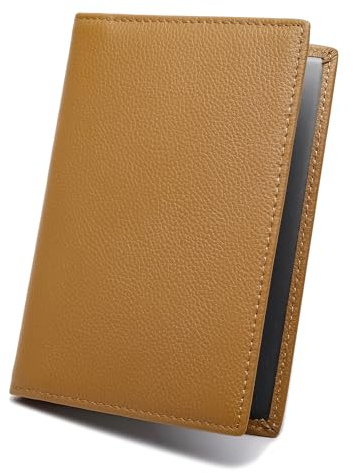 FOMAX Echtleder Schutzhülle für Reisepass, 100% Leder | Stilvolle Reisepasshülle, Travel Wallet, Etui für Reisen, Passport case Hülle