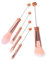 SOESFOUFU 5pièces Set De Pinceaux à Maquillage Avec Poignée Métallique Outils De Maquillage Pour Yeux Blush Et Poudre Pour Débutants Et Professionnels Compact Et Pratique Pour Usage